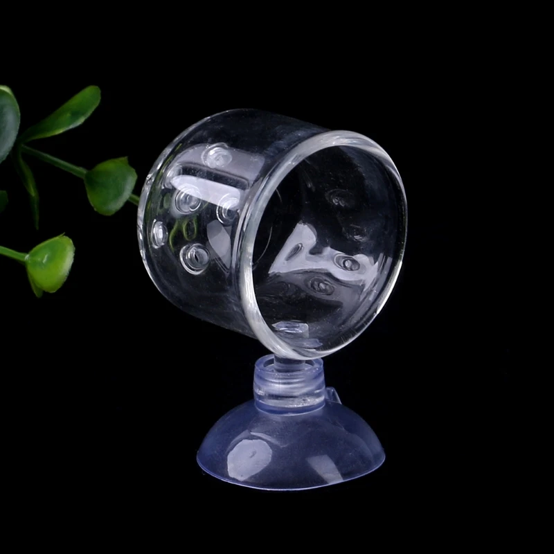 Пинхол Стекло горшок чашка для растений держатель креветки аквариума водных