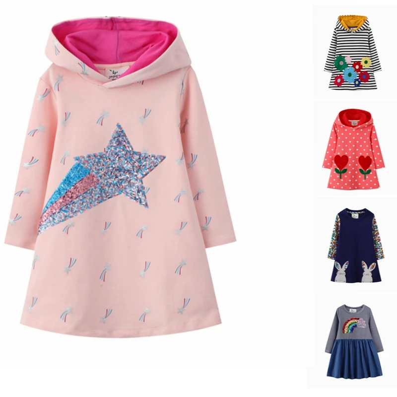 

Toddler Girl Clothes Long Sleeve Girls Dresses for Kids T Shirt Dress Cotton 2-7 Years