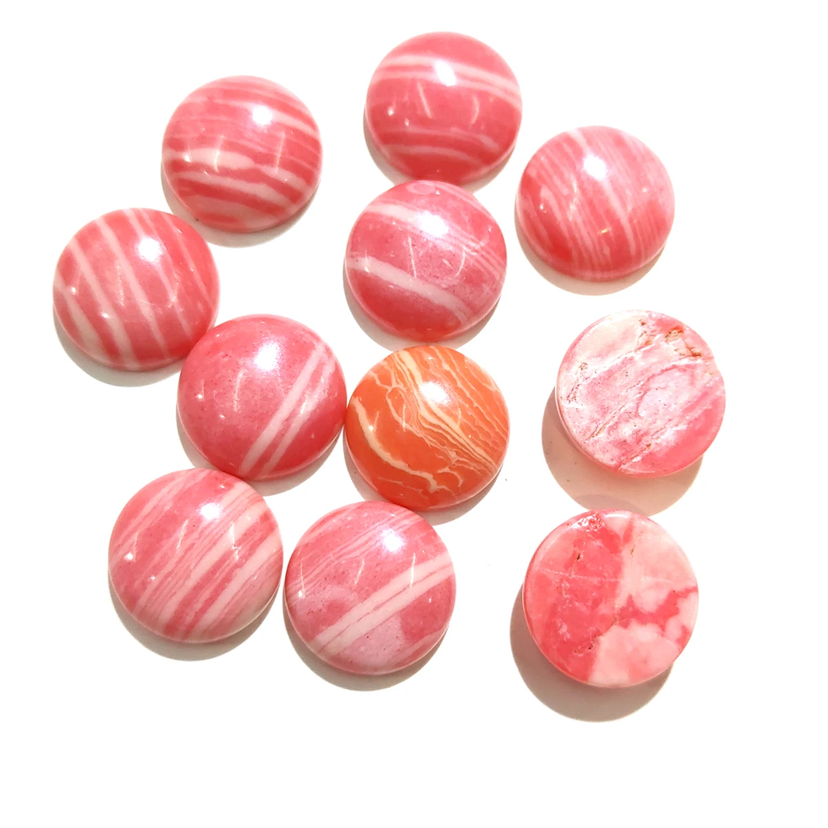 

Бусины из натурального камня, розового кварца, кабошон с плоской задней стороной, круглые, без отверстий, свободные бусины для изготовления ювелирных изделий, аксессуары «сделай сам» для кольца, ожерелья