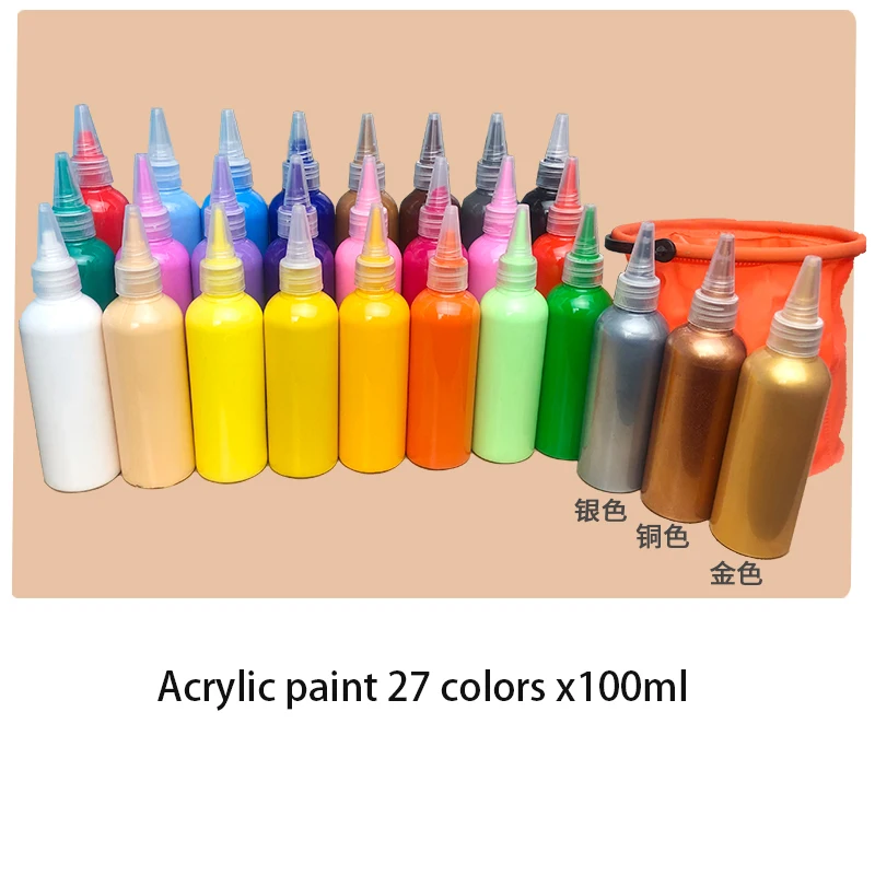 Набор акриловых красок 6/12/16/24/27 цветов 100 мл ручная роспись граффити | Канцтовары