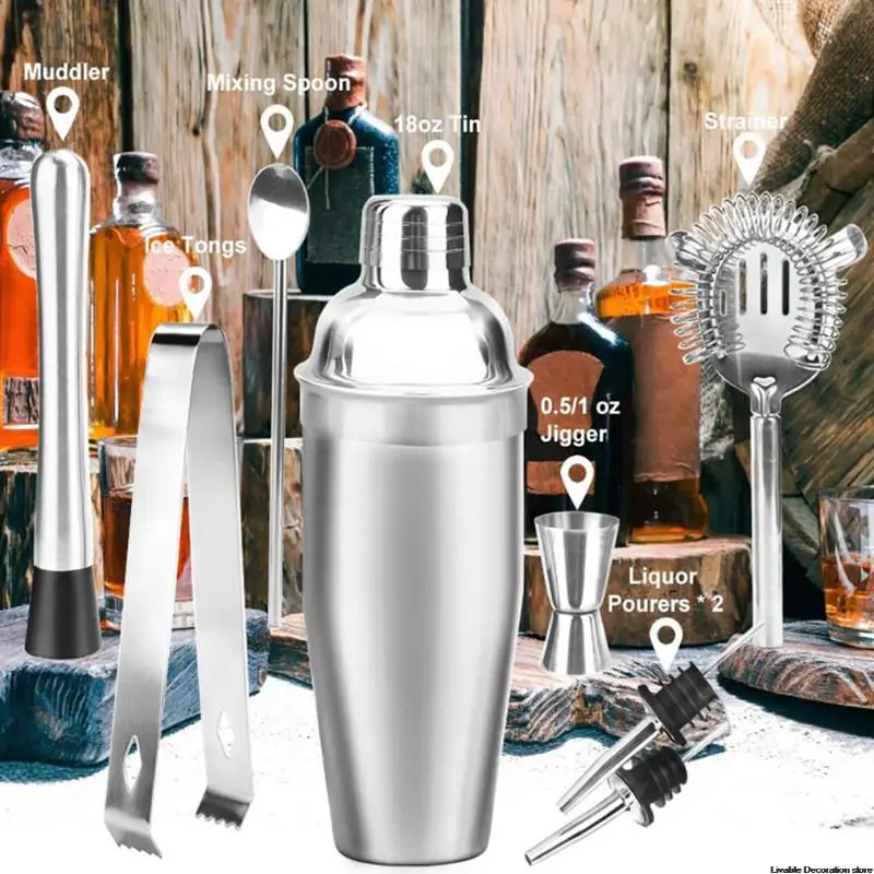 

Шейкер коктейльный из нержавеющей стали, 550/750 мл