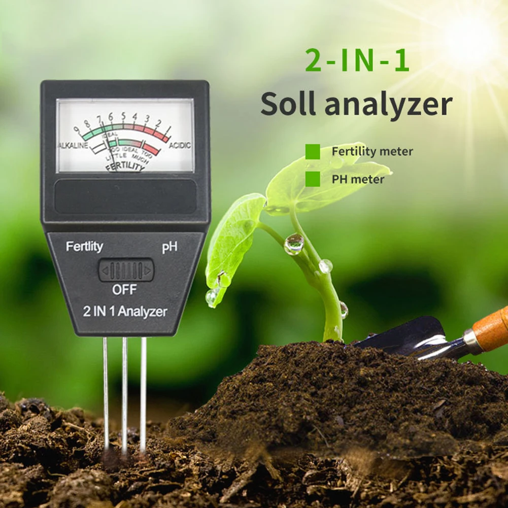 

2 In 1 Soil Meter Moisture Sunlight Tester Soil PH Testers For Farm and Plants Lawn Indoor and Outdoor Moisture Meter Plant Tool