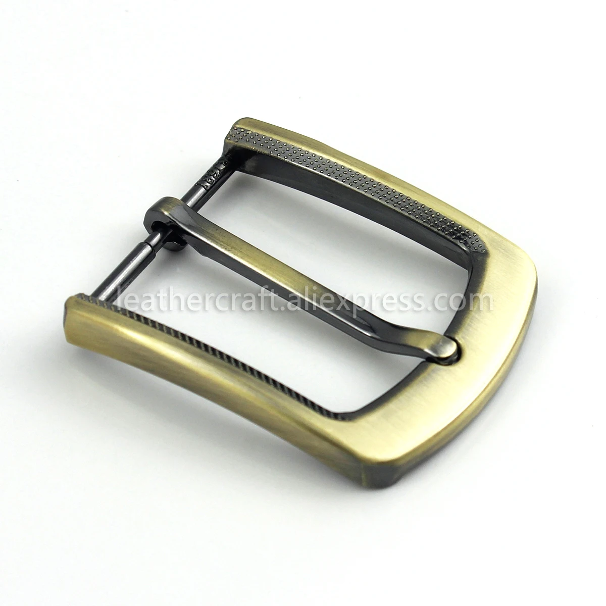 1pcs 35mm Metal Plating Belt Buckle Men End Bar Heel Bar Single Pin Belt Half Buckle Leather Craft Belt Strap for 32-34mm Belt