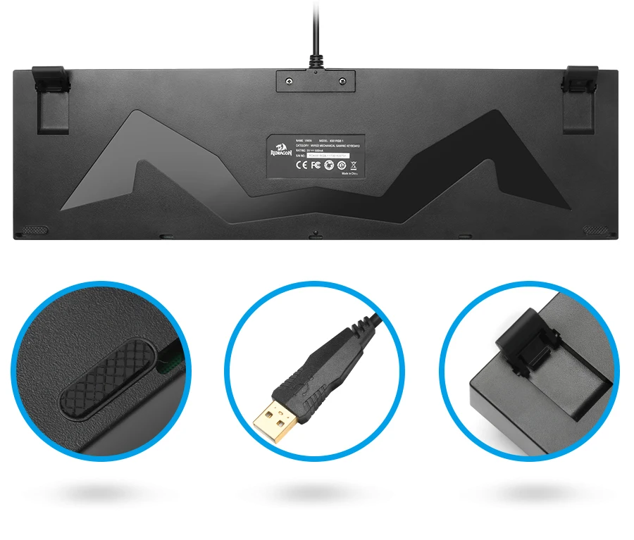 Redragon K551 RGB USB Механическая игровая клавиатура синий переключатель DIY 104 ключ с подсветкой PC Gamer русские брелки или стикер с надписью на испанском