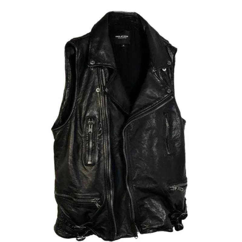 

2021 Vintage Brown Japan Motorcycle Style Genuine Leather Jacket Men Real Natural Sheepskin Spring Slim Fit Biker's Coat