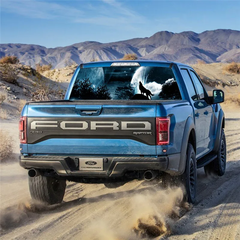 1 шт. волк воет снег Луна Небо галактика кузов автомобиля гонки Боковая дверь