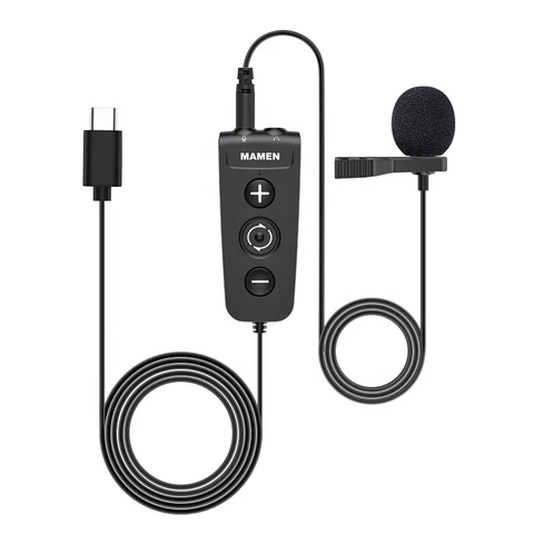 MAMEN микрофон для записи голоса с вилкой типа C петличный микрофон с 6 звуковыми эффектами для Android iOS смартфон прямая трансляция