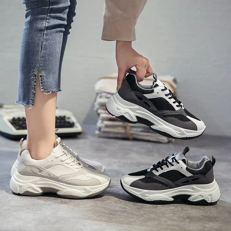 Yalnn/Модная дышащая прогулочная сетчатая обувь на плоской подошве женские