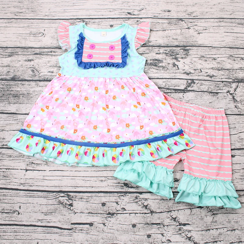 Весенне летняя одежда для маленьких девочек Детский комплект детской одежды с