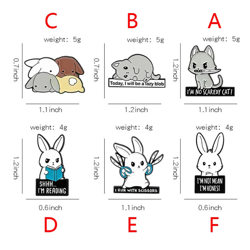 Эмалированные булавки в виде милых кроликов и парка индивидуальная брошь книги