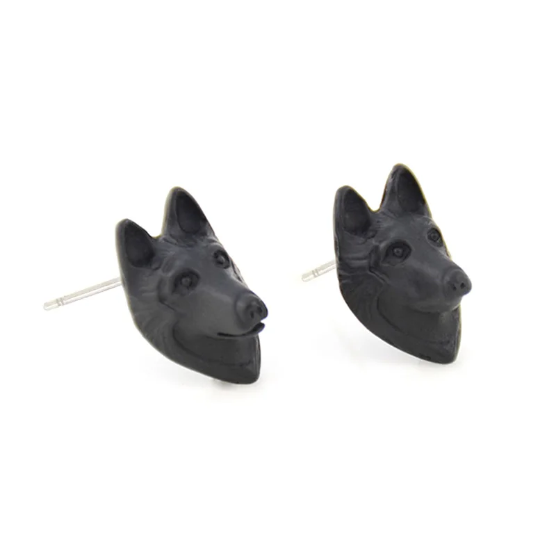Винтажные серебряные серьги в виде сибирской собаки хаски животных милые стиле