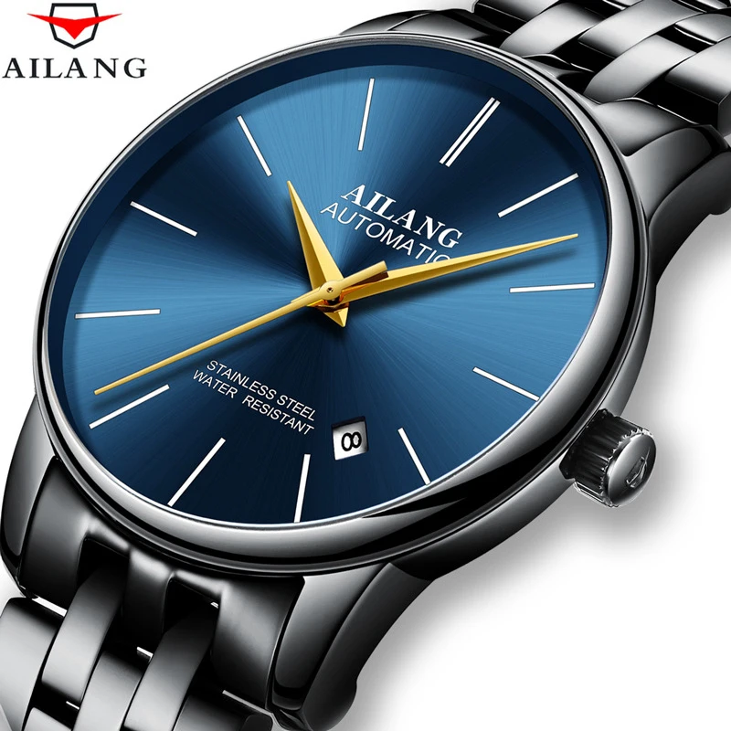 

Men Watches AILANG Top Brand Luxury Automatic Mechanical Male Sport Clock Army Stainless Steel Business Casual Men Wristwatch