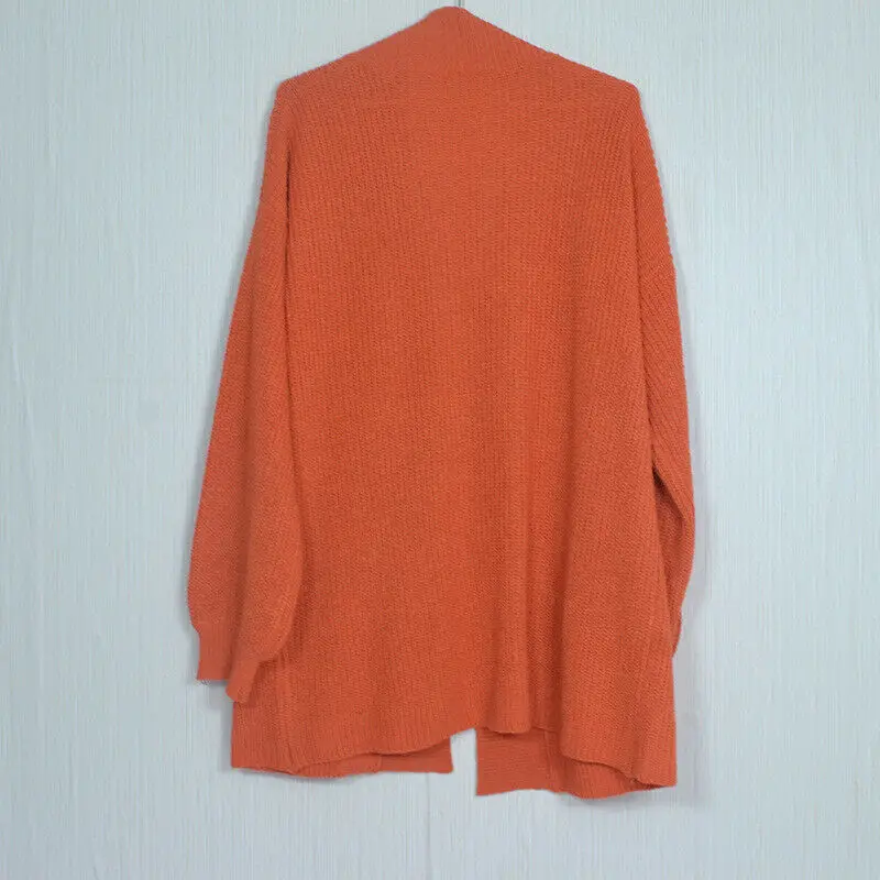 Осень Зима Женская открытая передняя куртка теплый мягкий вязаный кардиган