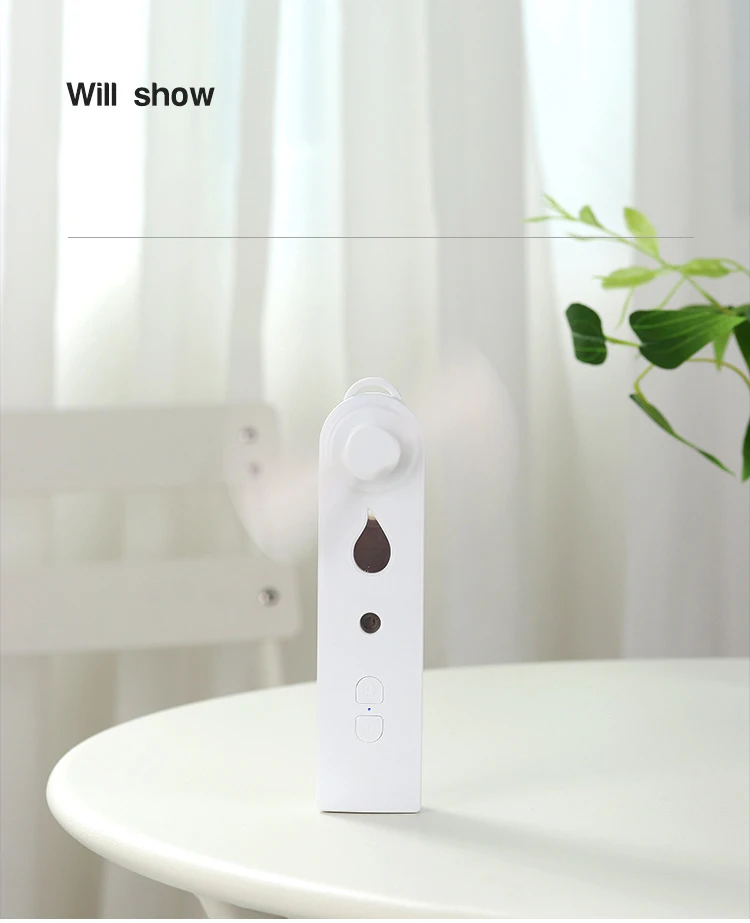 

Handheld Portable Fan Humidifier 2 In 1 Spray Mist Multi-Fuction USB Rechargeable Handy Mini Fan Student Children Kid Gift