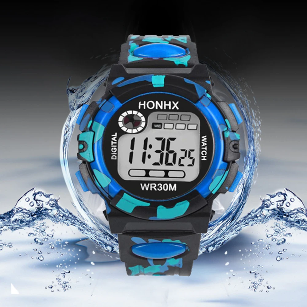 Multi-function LED Watch Kids Watches Boys Daily Life Waterproof Sports Digital Waristwatch Childrens | Наручные часы
