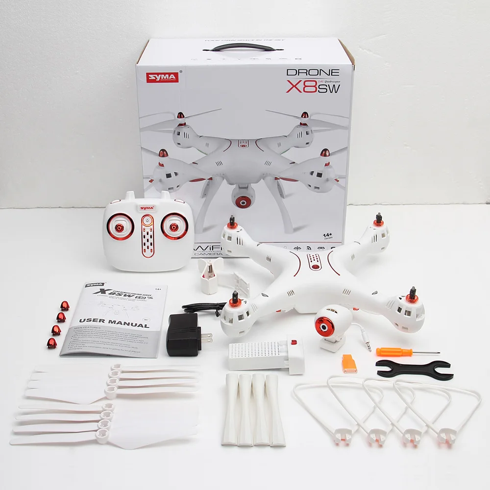 

SYMA X8SW 2.4G WIFI FPV Real-time Transmission 4CH 6Axis Altitude Hold RC Quadcopter with Camera RC Helicopter VS X8HW X8W