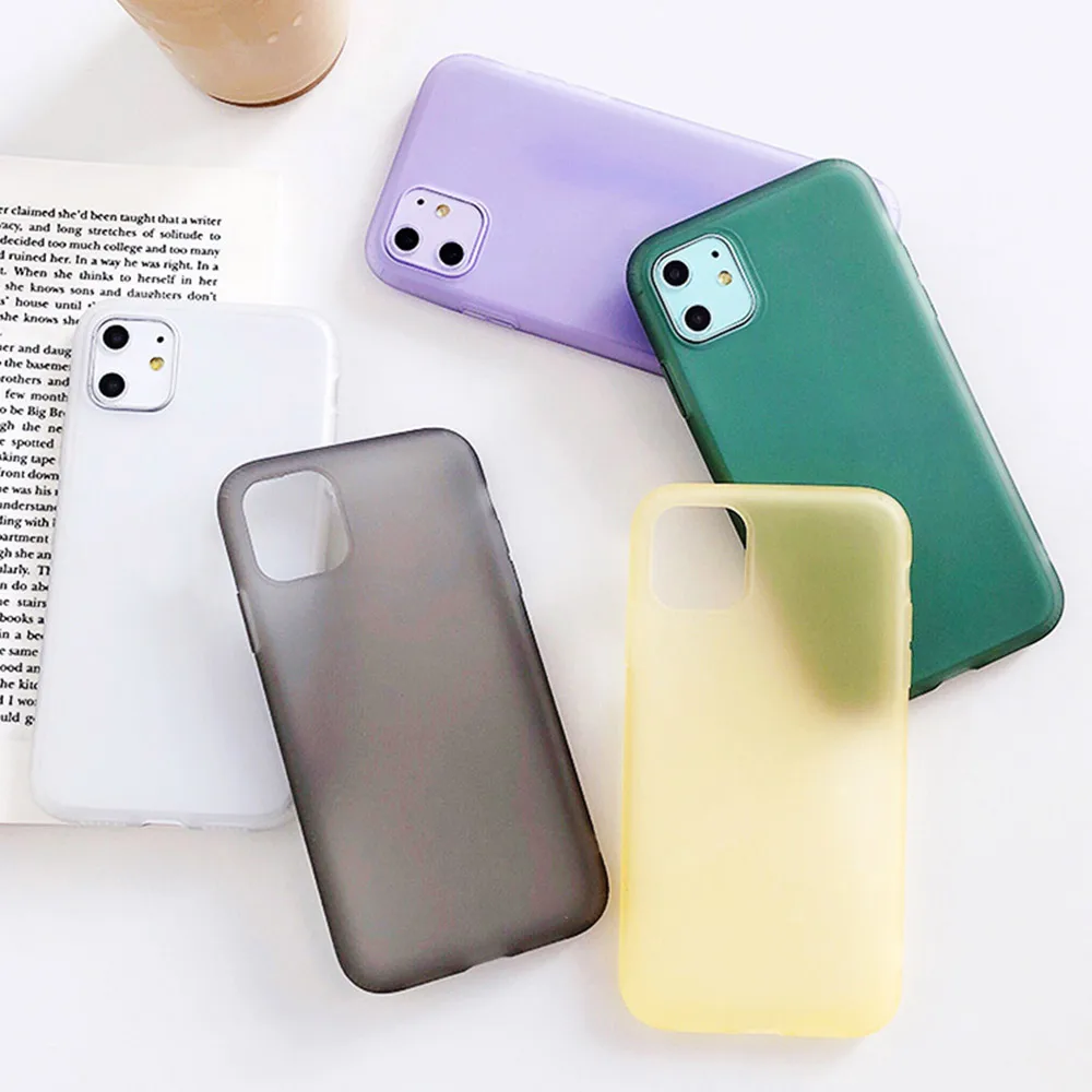 For iPhone XS Max XR X 8 7 6 6S Plus 11 Pro Phone Case Clear Solid Soft TPU Silicone Back Cover |