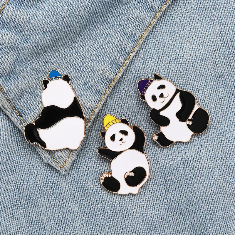 Кошка лиса коньки Кролик Собака брошки пуговицы заколки джинсовые нагрудные