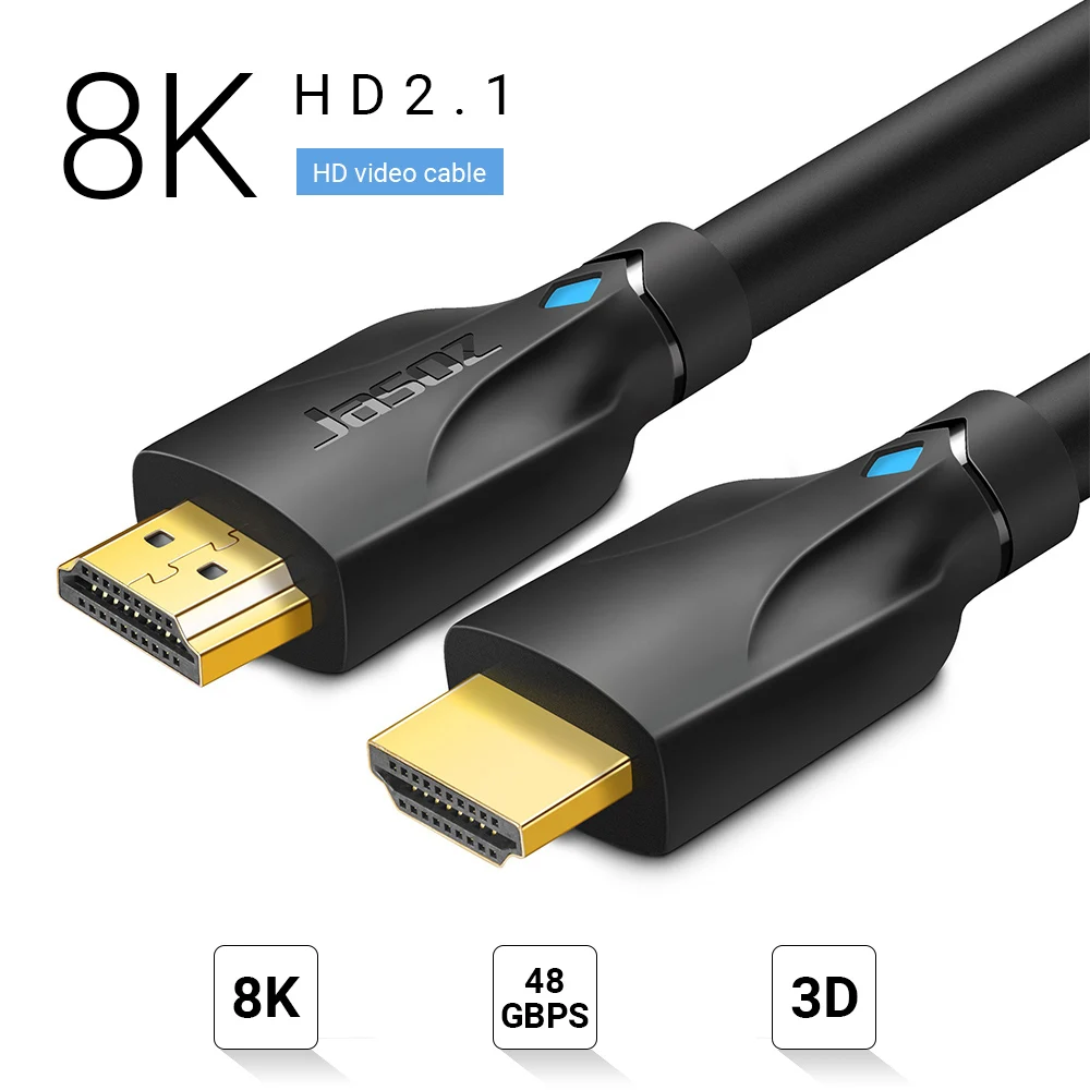

Jasoz 8K HDMI Cable 2.1 Wire 8K HD Video Adapter Cable 1/2m 48Gbps HDMI-compatible Cable For PS5 TV Notebook HDMI Splitter Digit