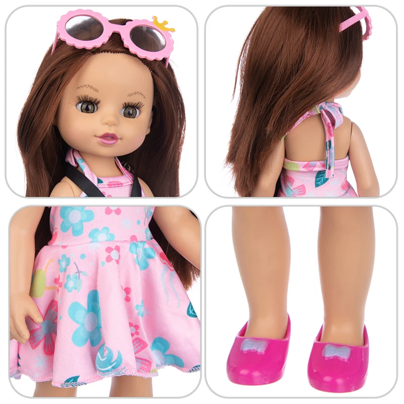 

Lovely14lndoll Movable Joint Toy Christmas Best Gift For Baby Girl Mini Cute Explosive hairstyle Doll Children Gift