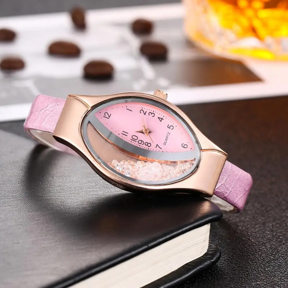 Женские Аналоговые кварцевые часы с ремешком из искусственной кожи | Наручные