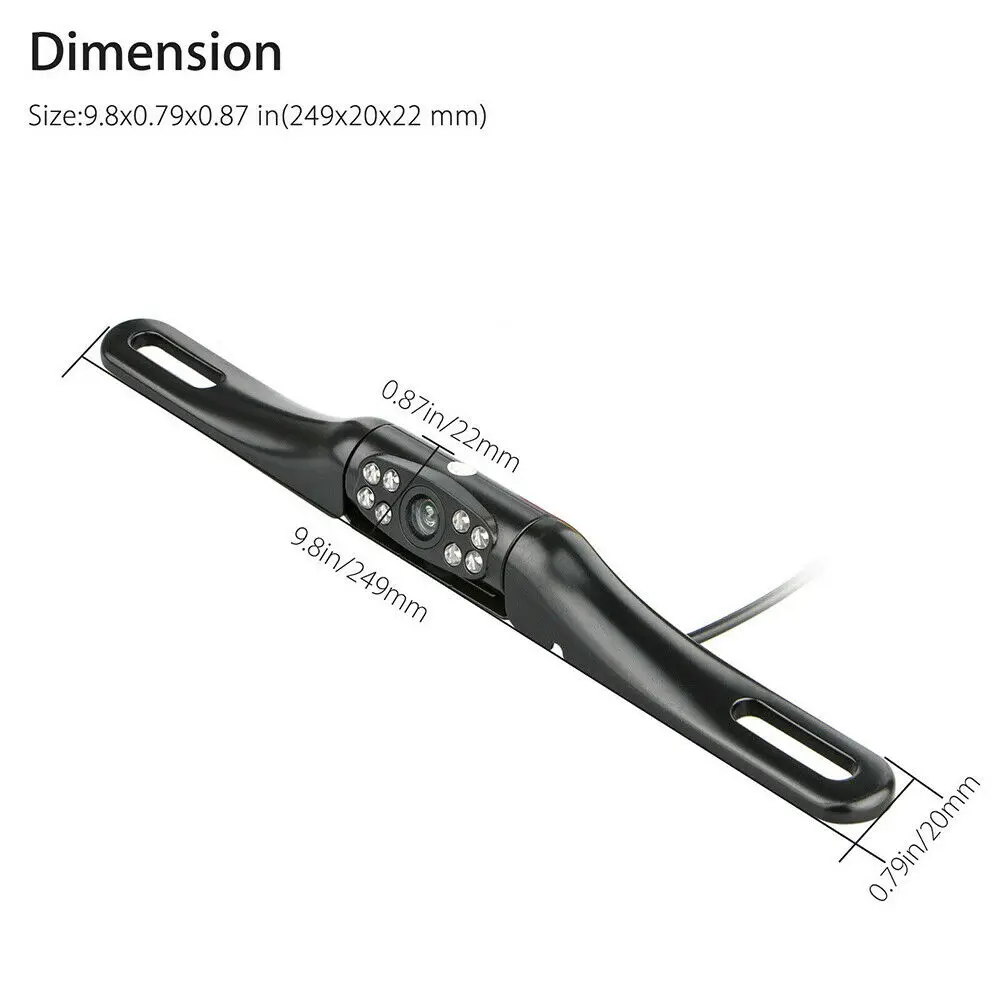 

Car Rear View Parking Reversing Camera Backup License Number Plate Night Vision