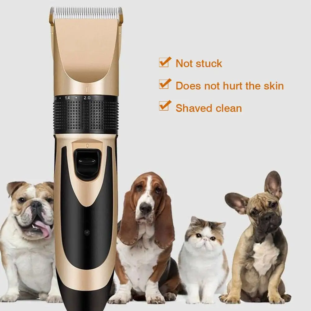 

Professional Dog Hair Trimmer Pet Grooming Kit USB Rechargeable Electrical Pet Clipper Shaver Set Low-Noise Pets Haircut Machine