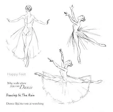 Dancer Transparent Clear Stamp/seal for DIY Scrapbooking/ Album Decorative Stamp Sheets A0472 | Дом и сад