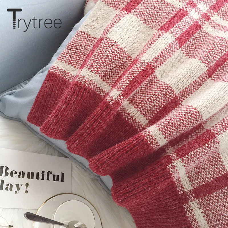 Осень-зима 2020 женский свитер Trytree повседневный акриловый пуловер с высоким
