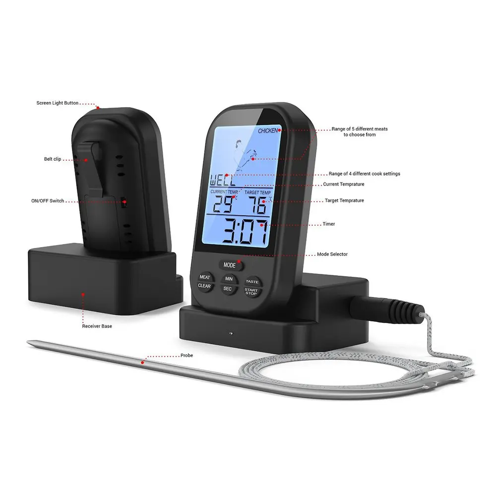 Цифровой термометр для барбекю беспроводная кухонная духовка кухонный гриль