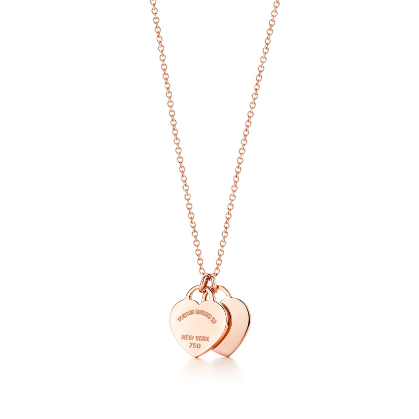 

Double anniversary boutique couples hanging heart necklace