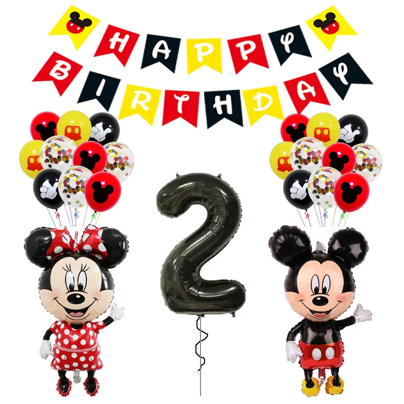 Фольгированные воздушные шары с изображением Микки Мауса латексные | Дом и сад