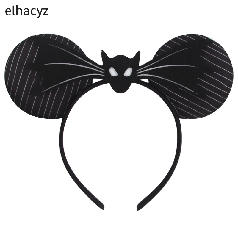 

NEW Cool Halloween Big Black Bat Mouse Ears Headband Women Festival Hairband Kids Hair Accessories Girls Party Cosplay Headwear