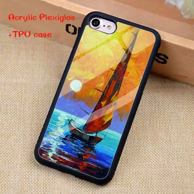 

Caribbean Ship boat Phone Case For iphone 11 Pro Max X XR XS SE 2020 6S 7 8 Plus Acrylic Plexiglass TPU phone case