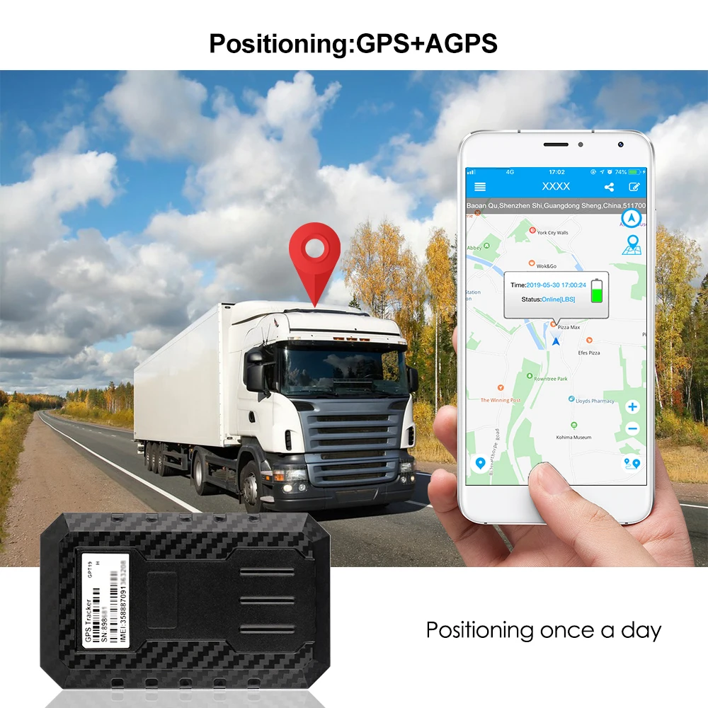 Магнитный GPS трекер с датчиком освещенности водонепроницаемый IP67|GPS-трекеры| |