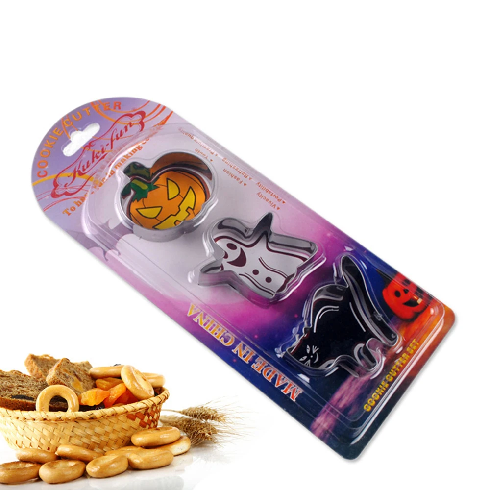 3 шт./компл. Хэллоуин Нержавеющая сталь печенье для нарезки печенья в виде тыквы