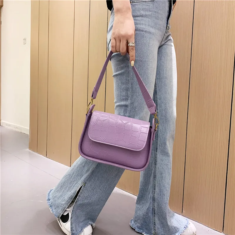 

Emerald Saddle Bag Fashion Crocodile Pattern Women'S Handbag Shoulder Messenger Bag Clutch