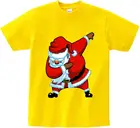 Детская футболка с принтом футболки с короткими рукавами для мальчиков и девочек с забавным рисунком кота Санта Клауса, летний топ, детская одежда