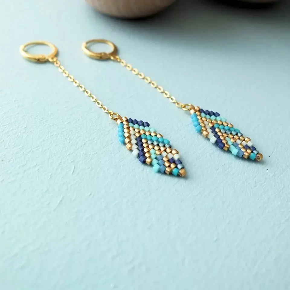 ZHONGVI женские серьги MIYUKI Femme Pendientes Mujer Moda подарок из нержавеющей стали богемные