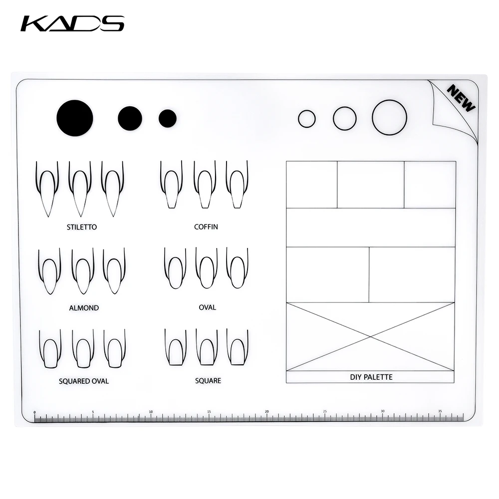 KADS Искусство Ногтей Тиснение Силиконовый Коврик Для Стемпинга Переводные