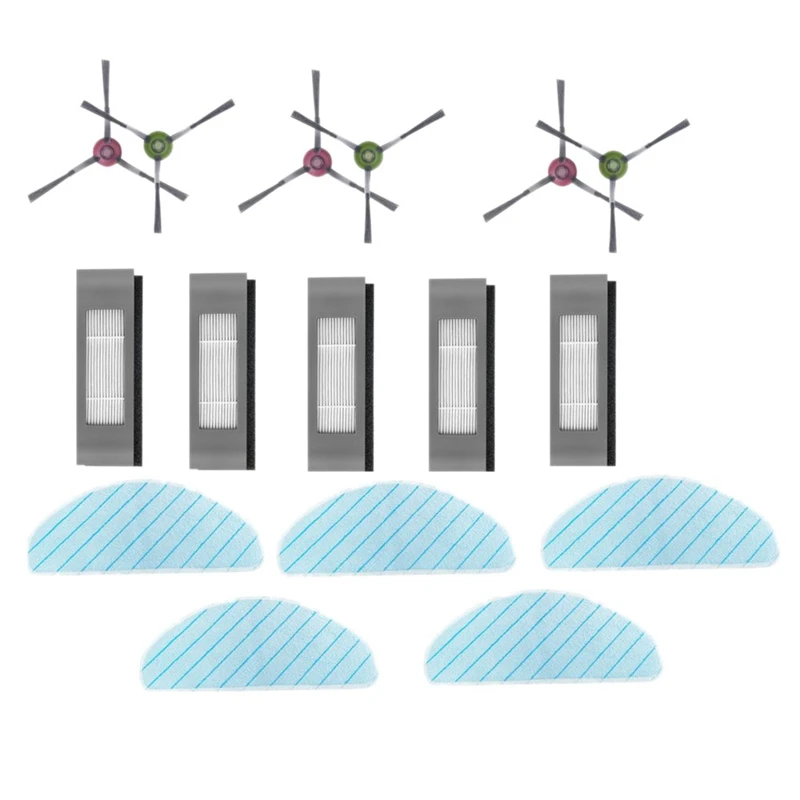 

Robot Vacuum Cleaner Replacement Accessories For ECOVACS T9 POWER MAX AIVI Side Brush HEPA Filter Mop Cloth 16 Pcs