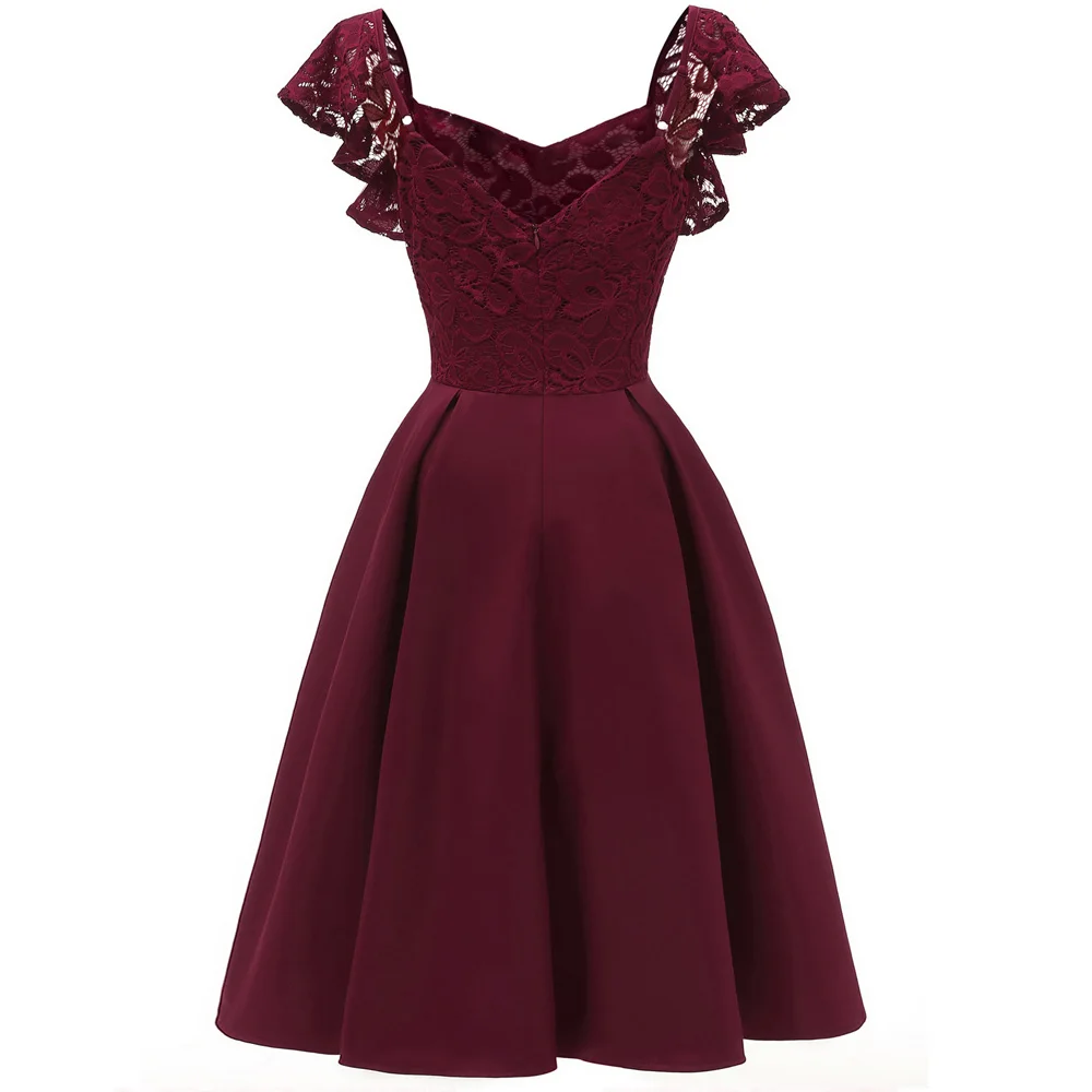 Женское винтажное вечернее платье черное или Розовое Кружевное облегающее с