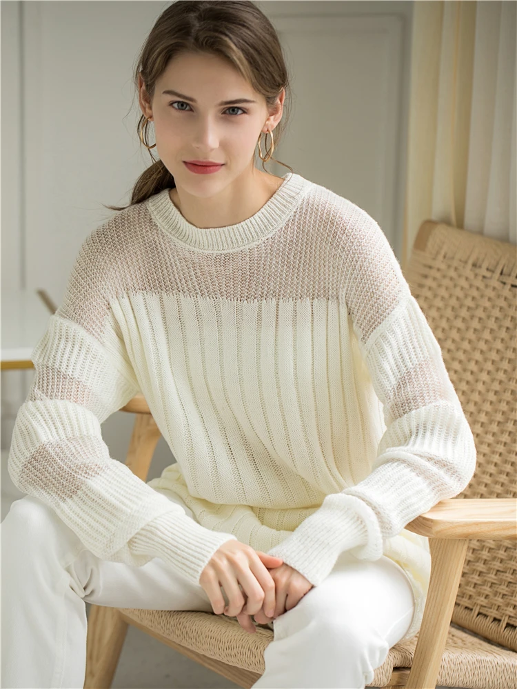 Colorfaith Women Sweater Dresses Pullover 2019 Autumn Winter Korean Style Fashionable patchwork Transparent Elegant Casual SW412 | Женская