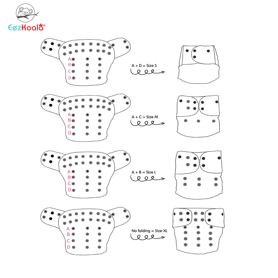 EezKoala-pa&ntilde;al de tela de bolsillo para beb&eacute;, cubierta de pa&ntilde;ales lavable de secado r&aacute;pido, ecol&oacute;gico, reutilizable, env&iacute;o gratuito, 4 Uds.-3