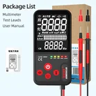 Цифровой мультиметр 9999 T-RMS, ЖК-дисплей, цветной дисплей, детектор напряжения постоянного и переменного тока, тестер емкости, Ом, диодов, мультиметр NCV, Гц
