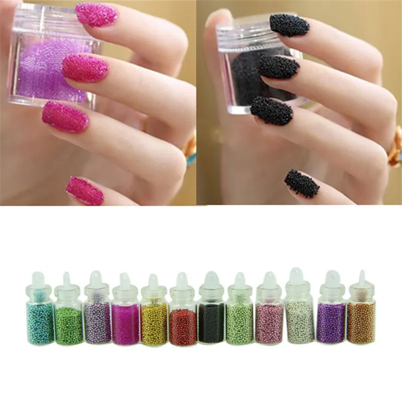 

12 Цветов смешанные Нейл-арт Икра 3d украшения Маникюр Наклейка DIY аксессуары