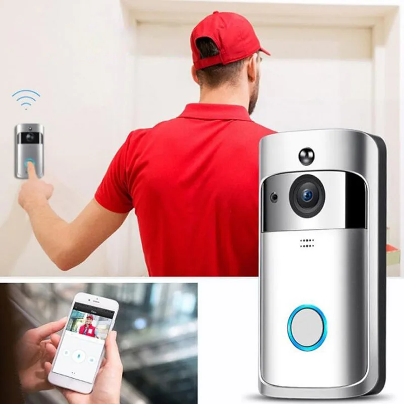 V5 умный дверной звонок IP-камера Wi-Fi беспроводной визуальная запись домашний