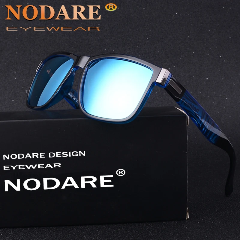 

NODARE модного бренда поляризованные мужские солнцезащитные очки оттенки Мужские Винтажные Солнцезащитные очки для мужчин с квадратным зерк...