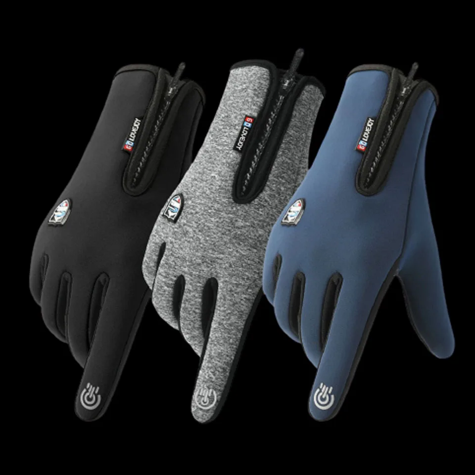 

WALK FISH Outdoor Fishing Winter Thermal Warm Touchscreen Cycling Bike Bicycle Ski SportMotorcycle Gloves Full Finger Man Women