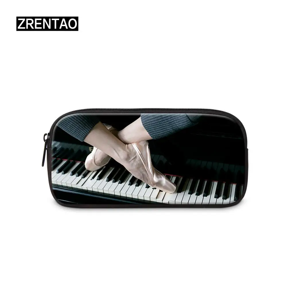 Pencil Bag 4 Школьная/Офисная Дамская большая холщовая косметичка на молнии для детей, студентов, карандаши, сумки, чехол, персонализированные Пеналы, балетные танцы, печать - Цвет: Pencil Bag 4